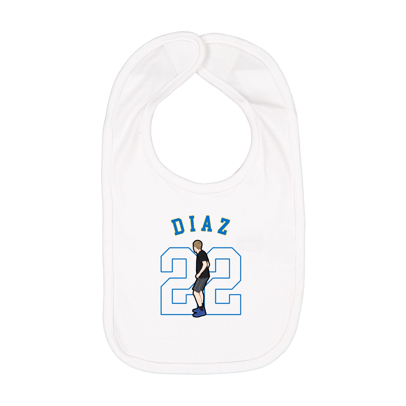 Infant Bib — Shirsey Arch in White