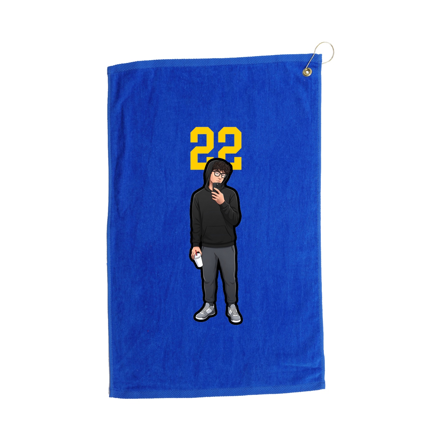 Golf Towel — Number Top in Royal