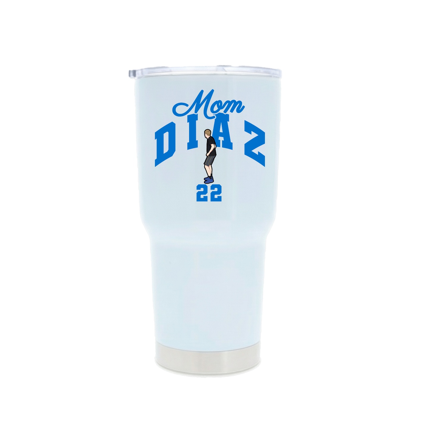 30oz Stainless Steel Tumbler — Mothers Day Arch in White