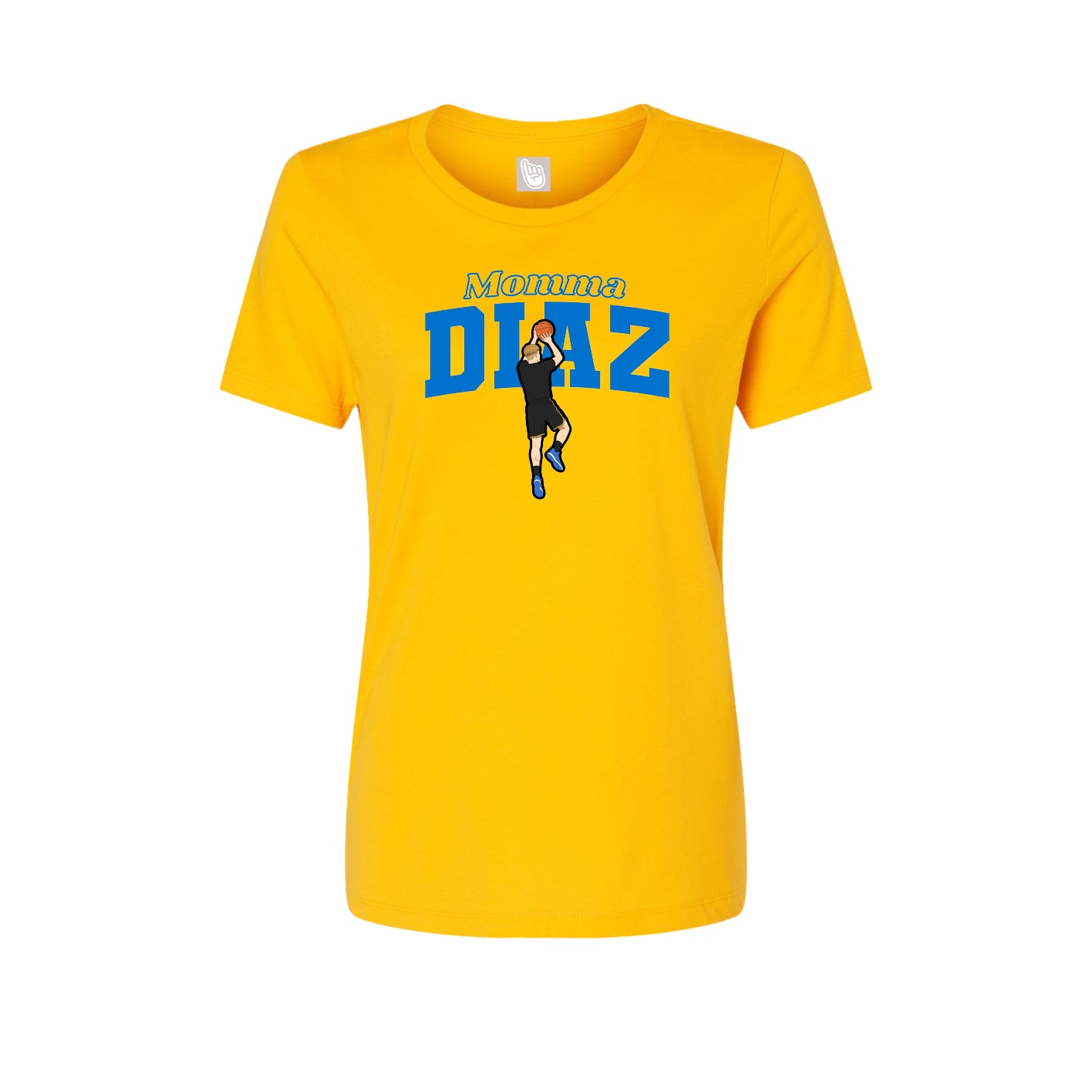 Womens Tee — Mothers Day Block in Gold