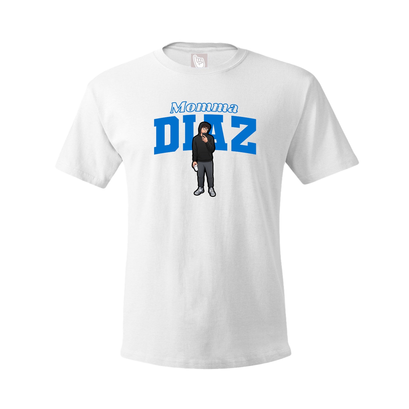 Youth Tee — Mothers Day Block in White
