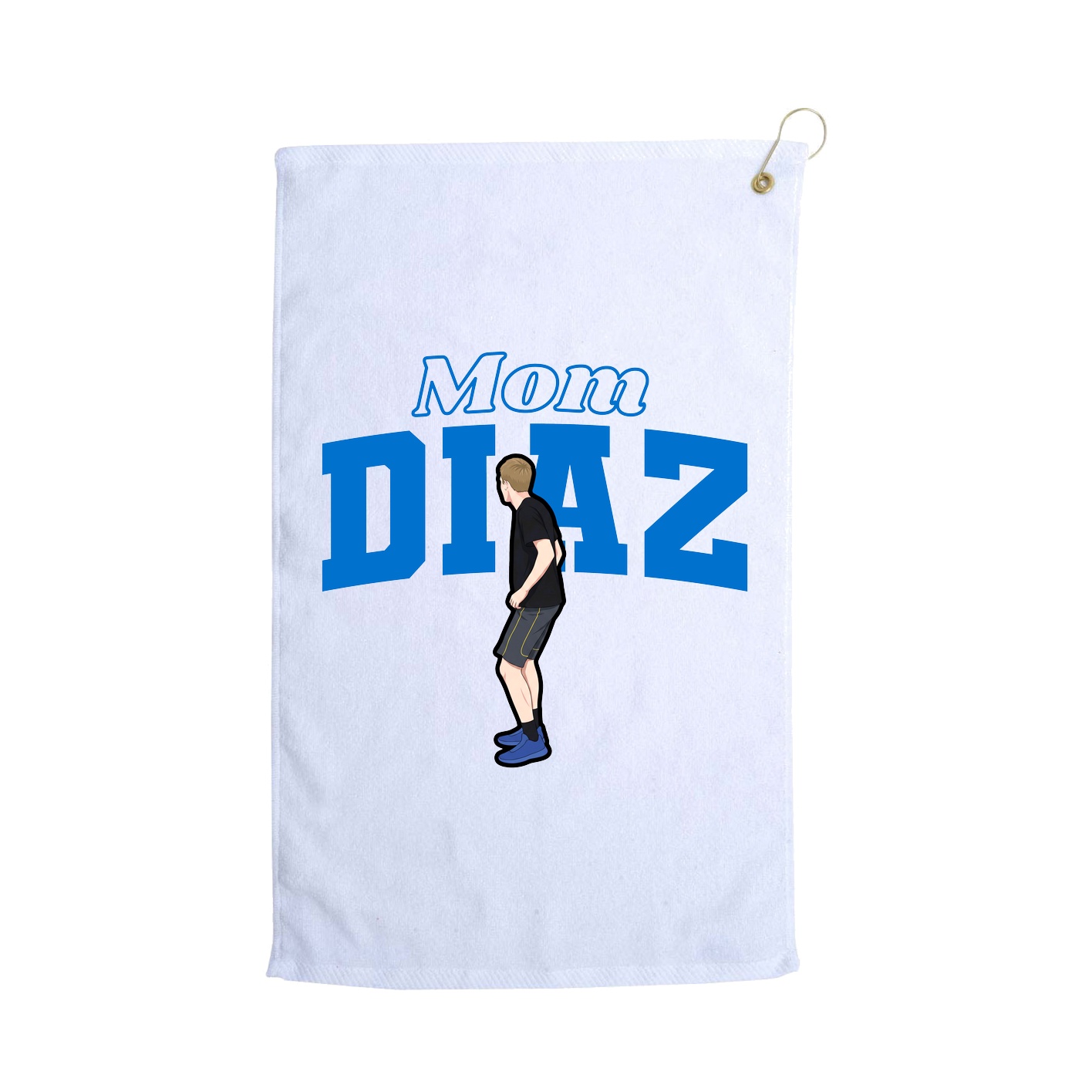 Golf Towel — Mothers Day Block in White