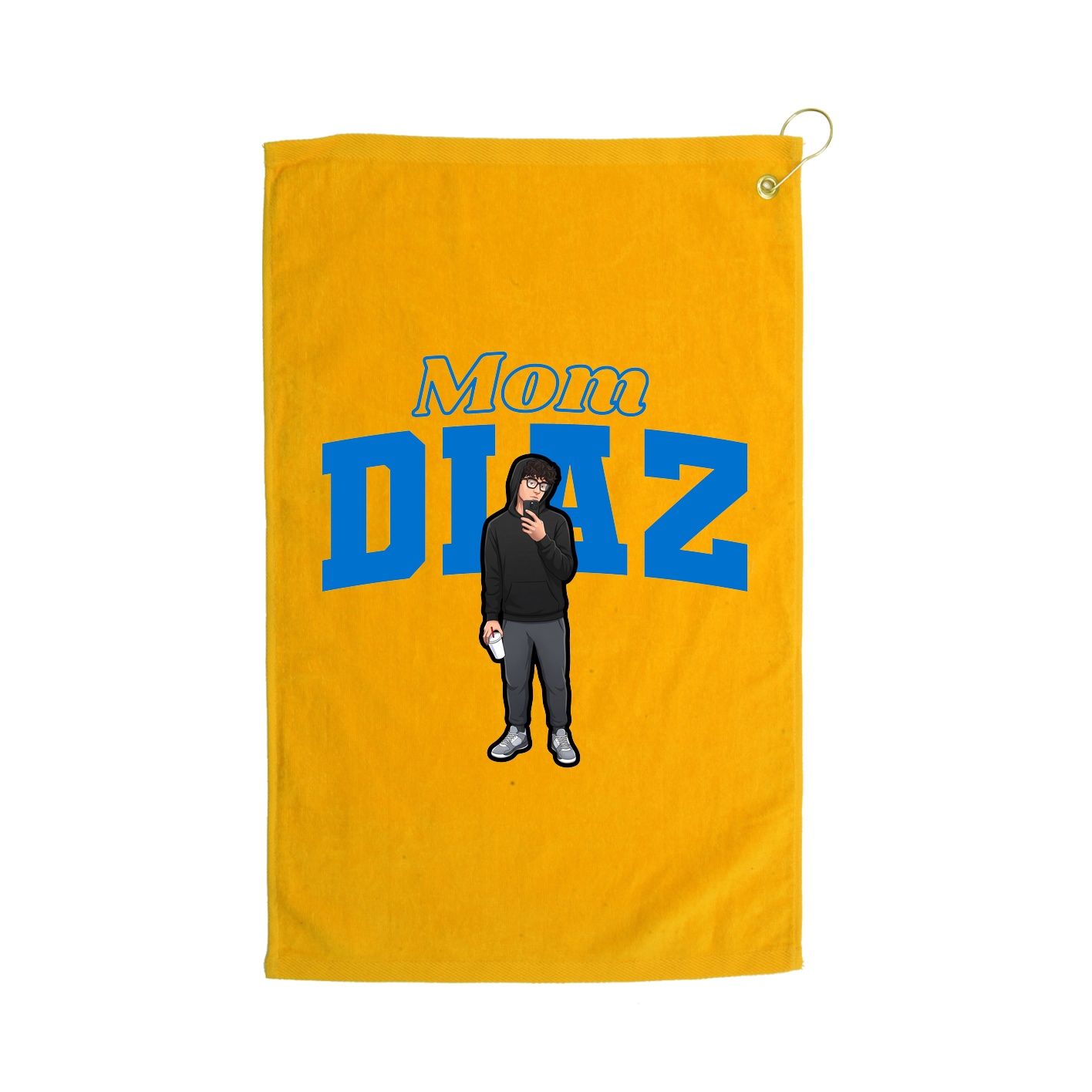 Golf Towel — Mothers Day Block in Gold