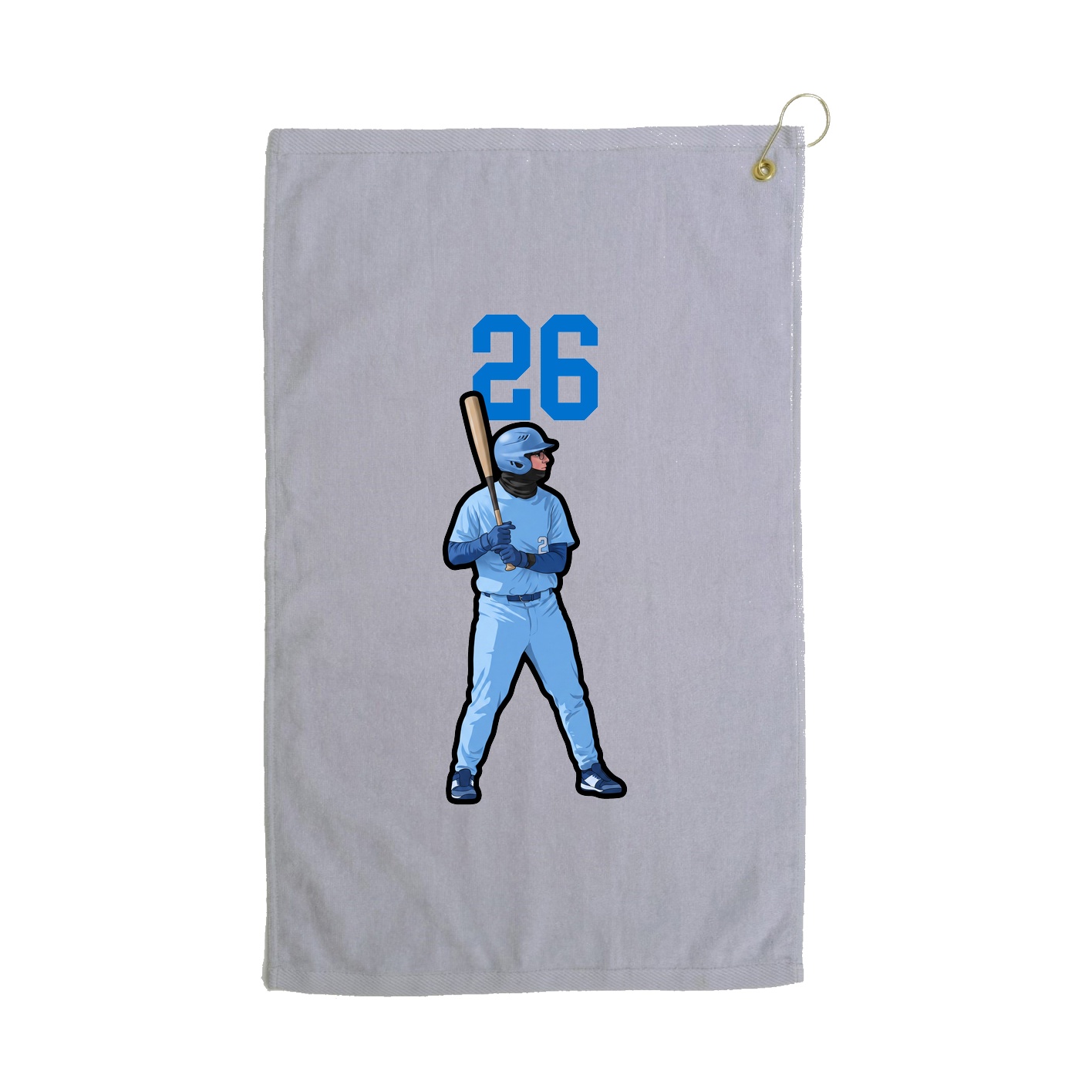 Golf Towel — Number Top in Grey