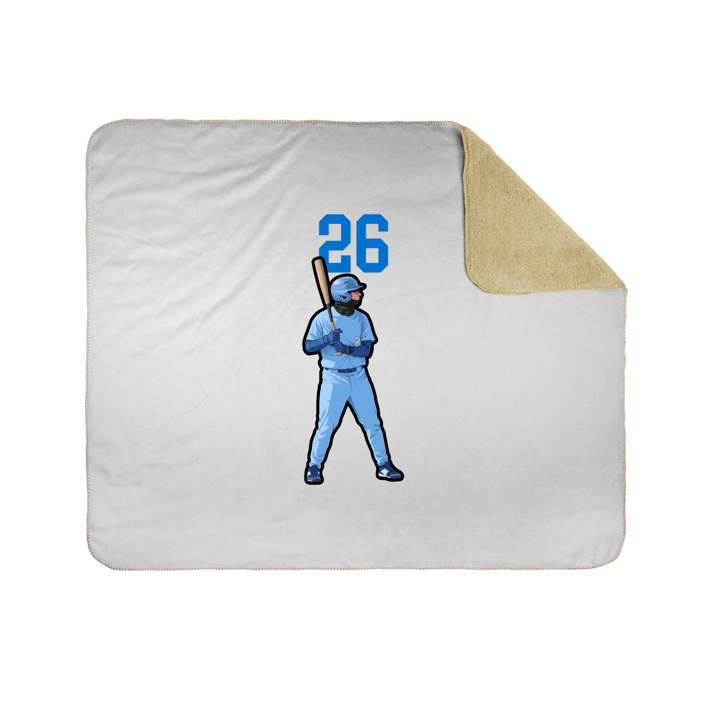Throw Blanket — Number Top in White