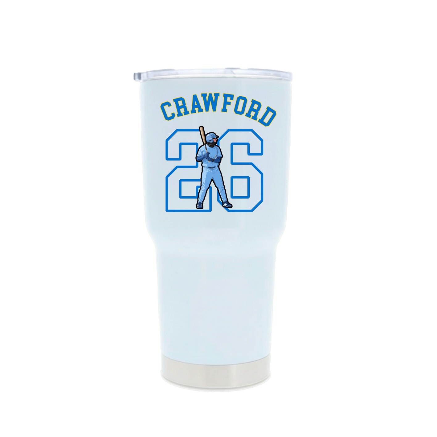 30oz Stainless Steel Tumbler — Shirsey Arch in White