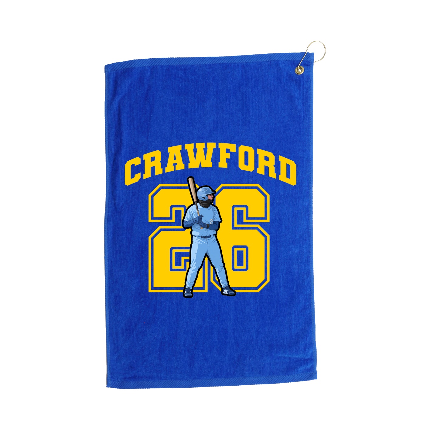 Golf Towel — Number in Royal