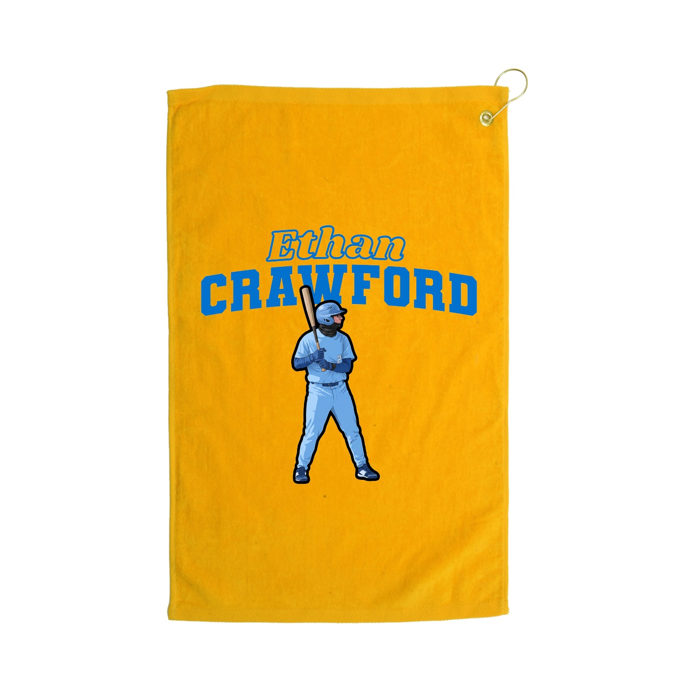 Golf Towel — Name Arch in Gold