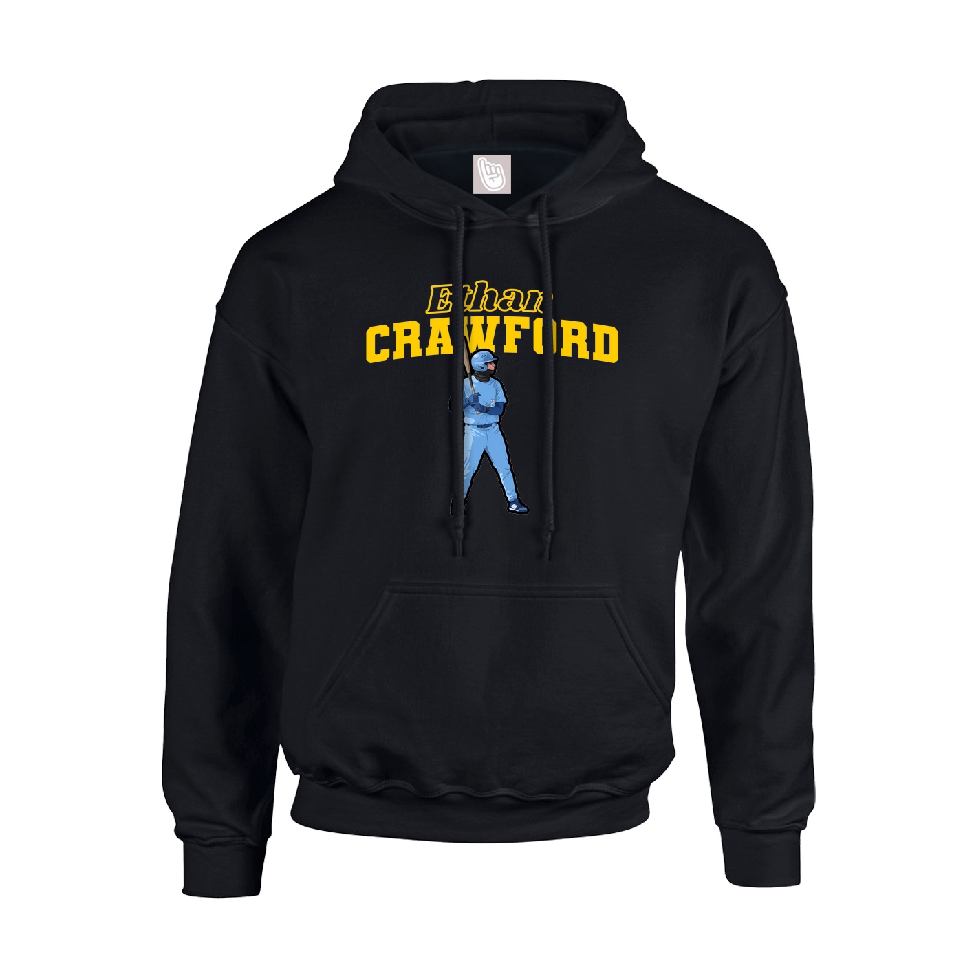 Hoodie — Name Arch in Black