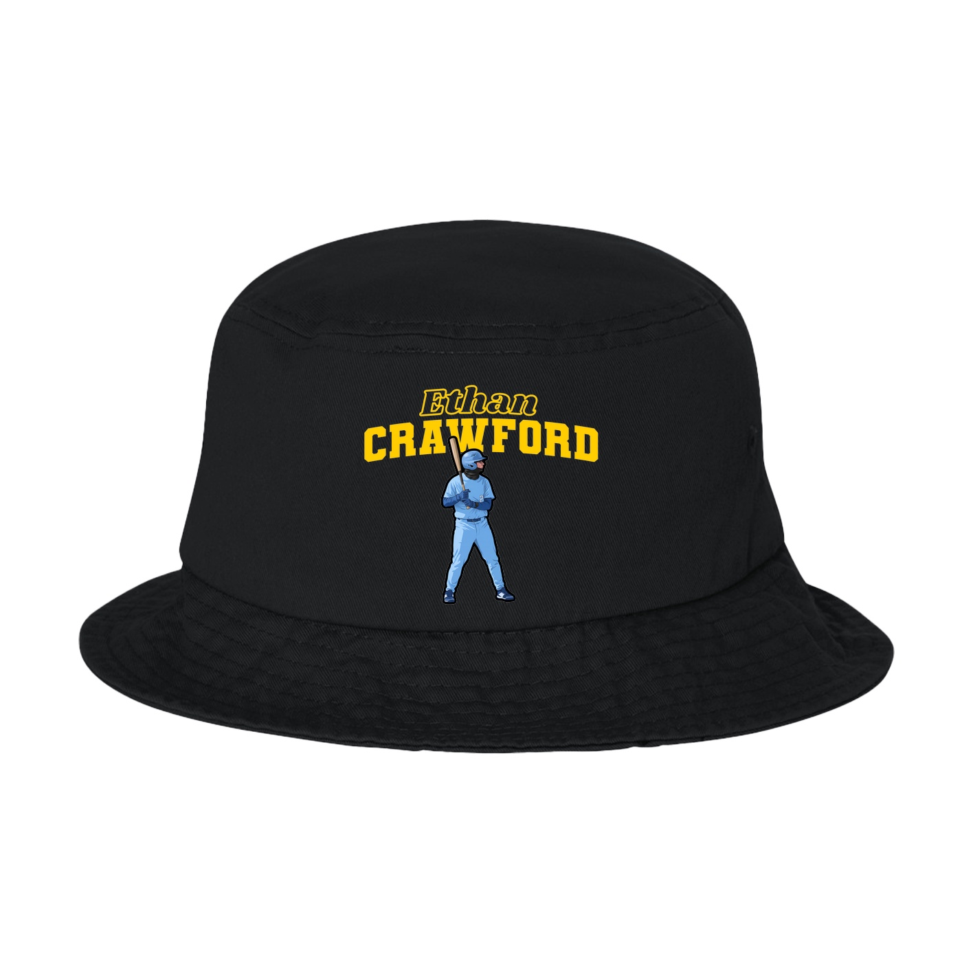 Bucket Cap — Name Arch in Black