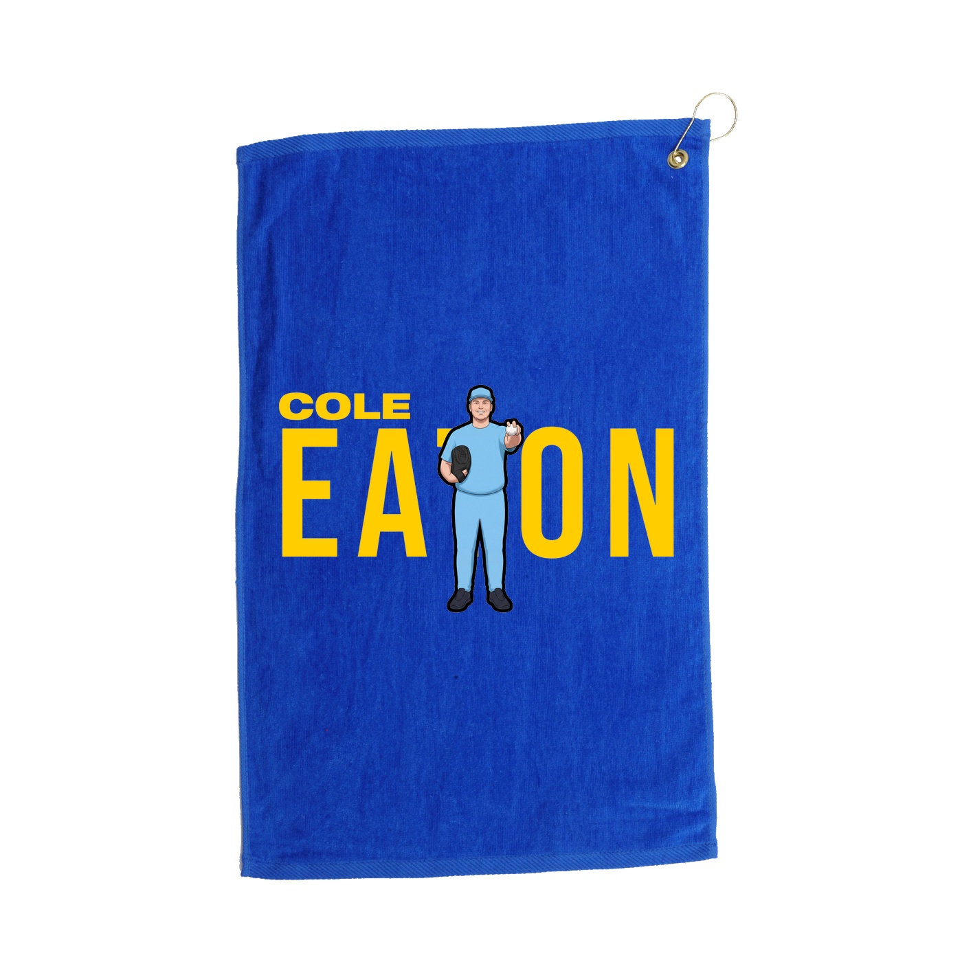 Golf Towel — Player Name in Royal