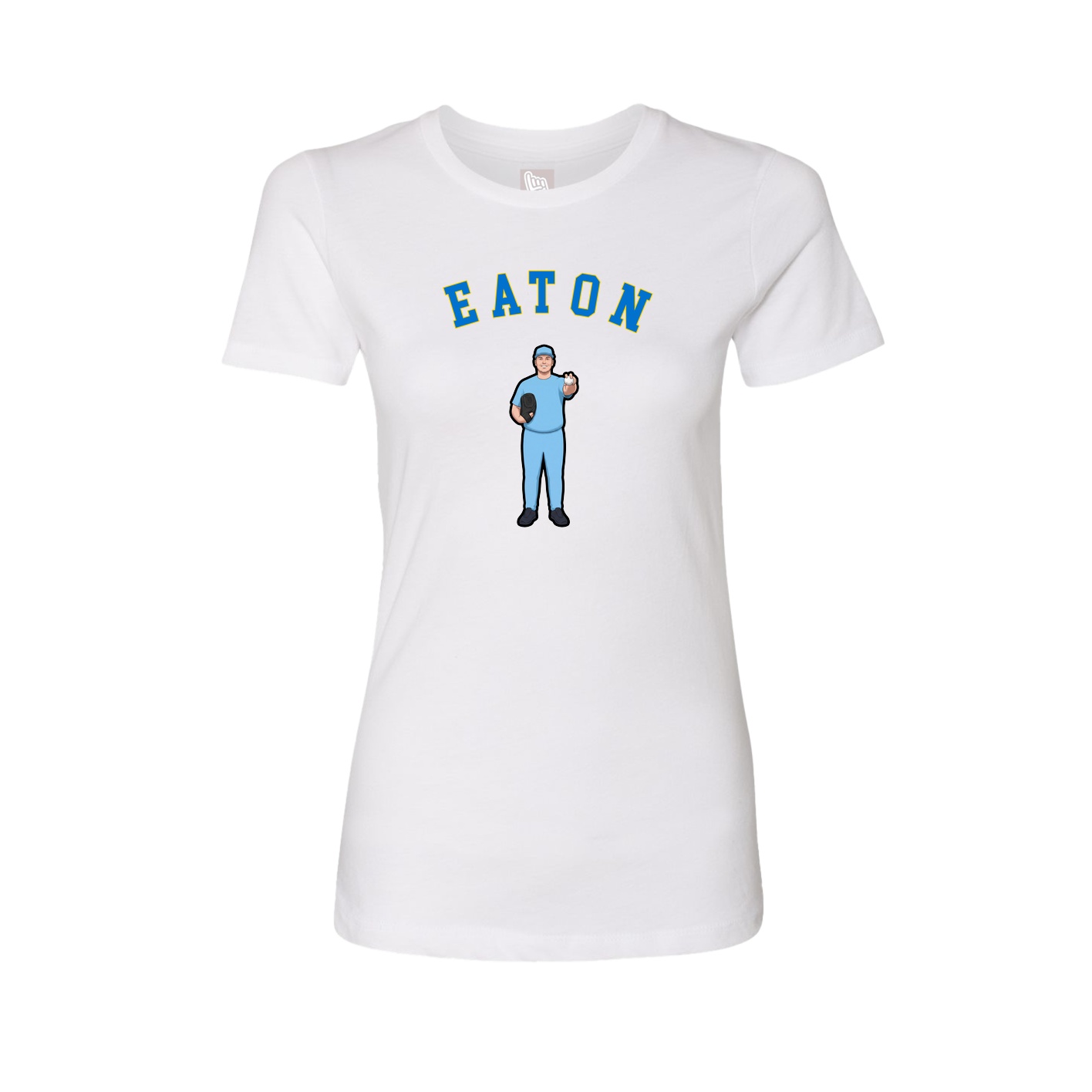Fitted Women's Tee — Shirsey Arch in White