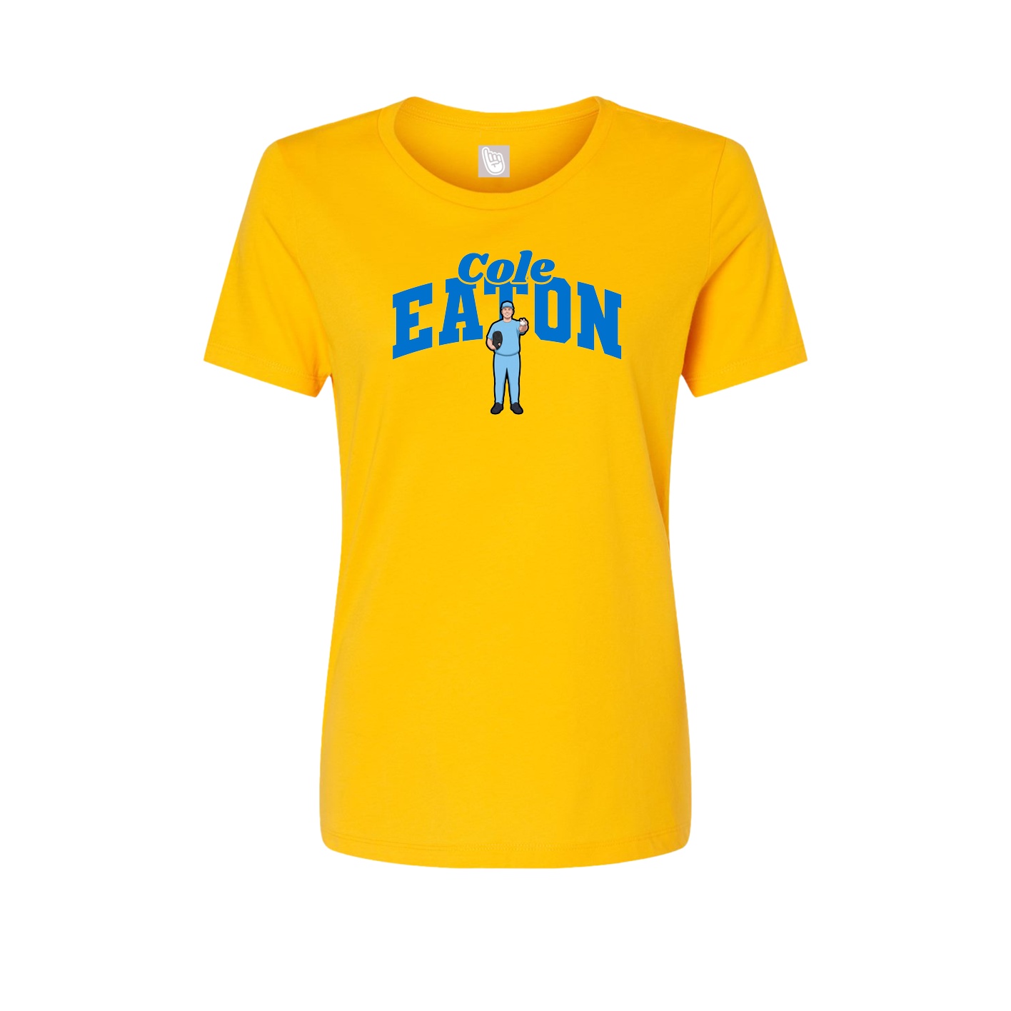 Fitted Women's Tee — Signature Arch in Gold