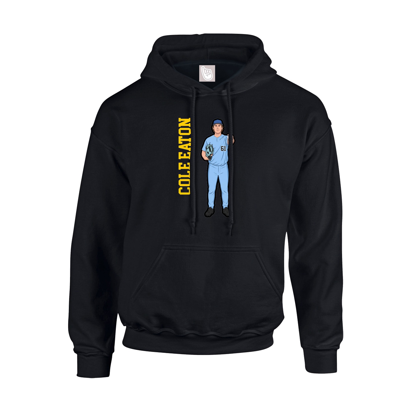 Hoodie — Name Vertical in Black