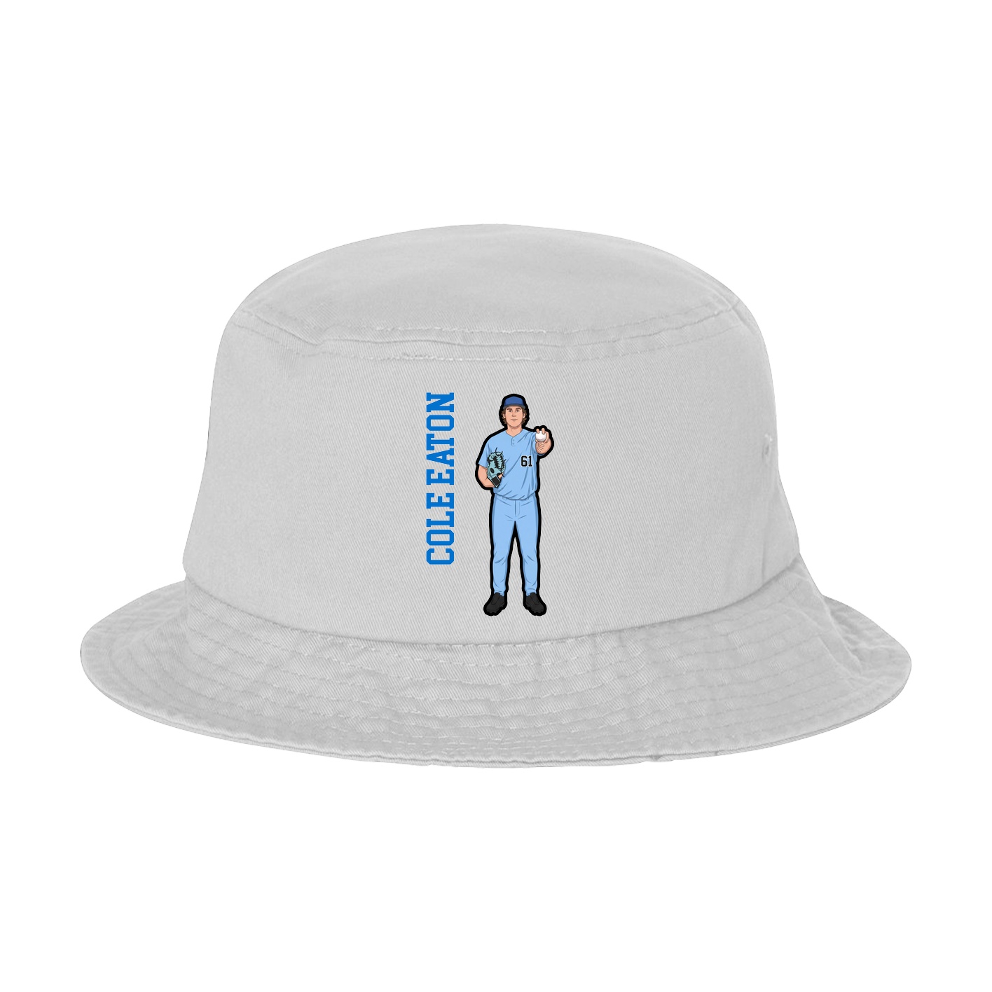Bucket Cap — Name Vertical in White