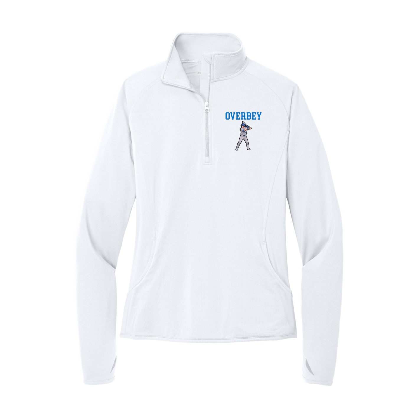 Women's Q-Zip Pullover — Shirsey in White