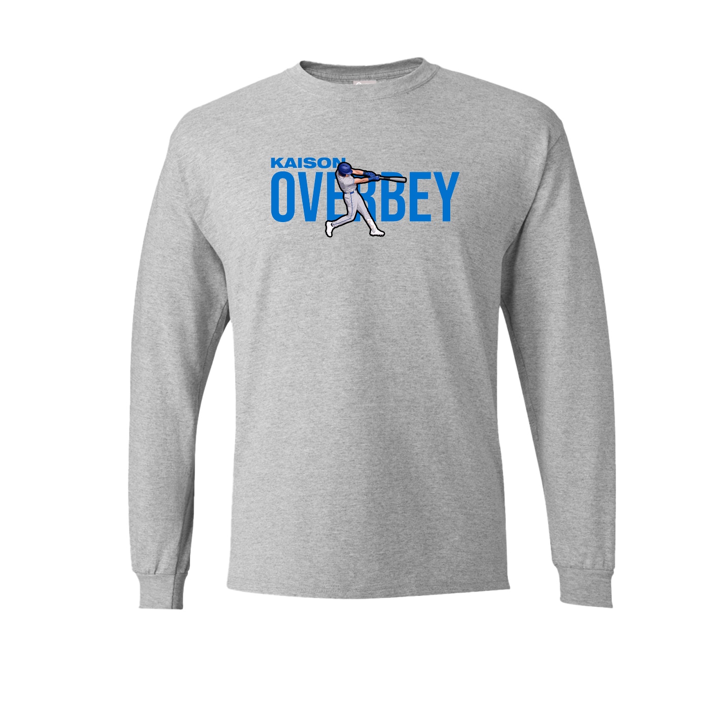 Long Sleeve Tee — Player Name in Grey