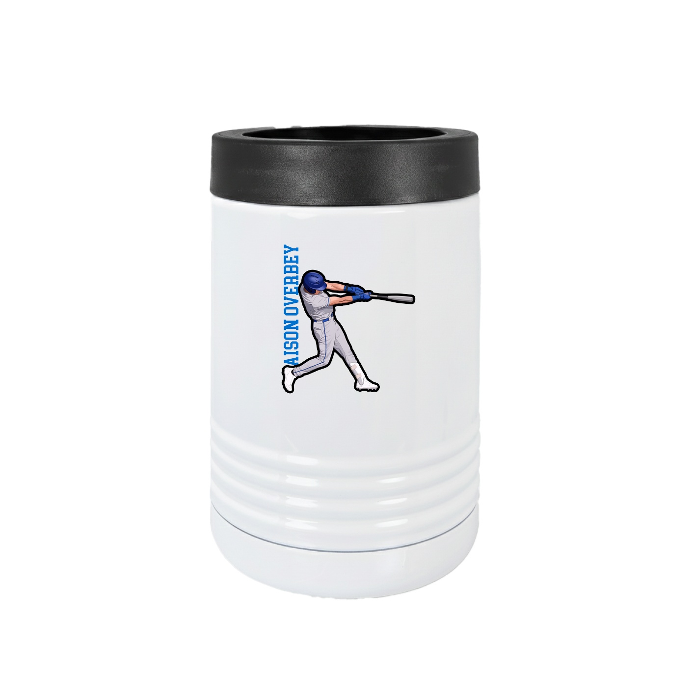 Beverage Holder — Name Vertical in White