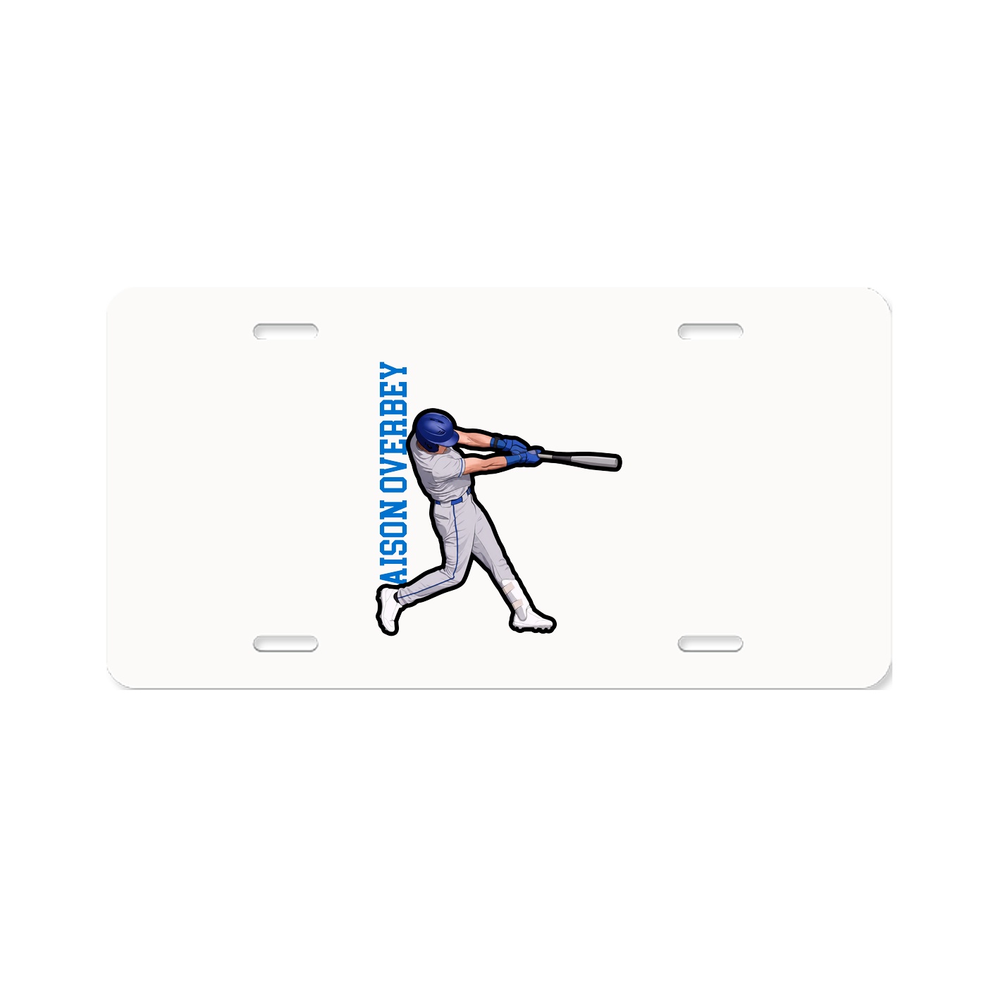 License Plate — Name Vertical in Classic