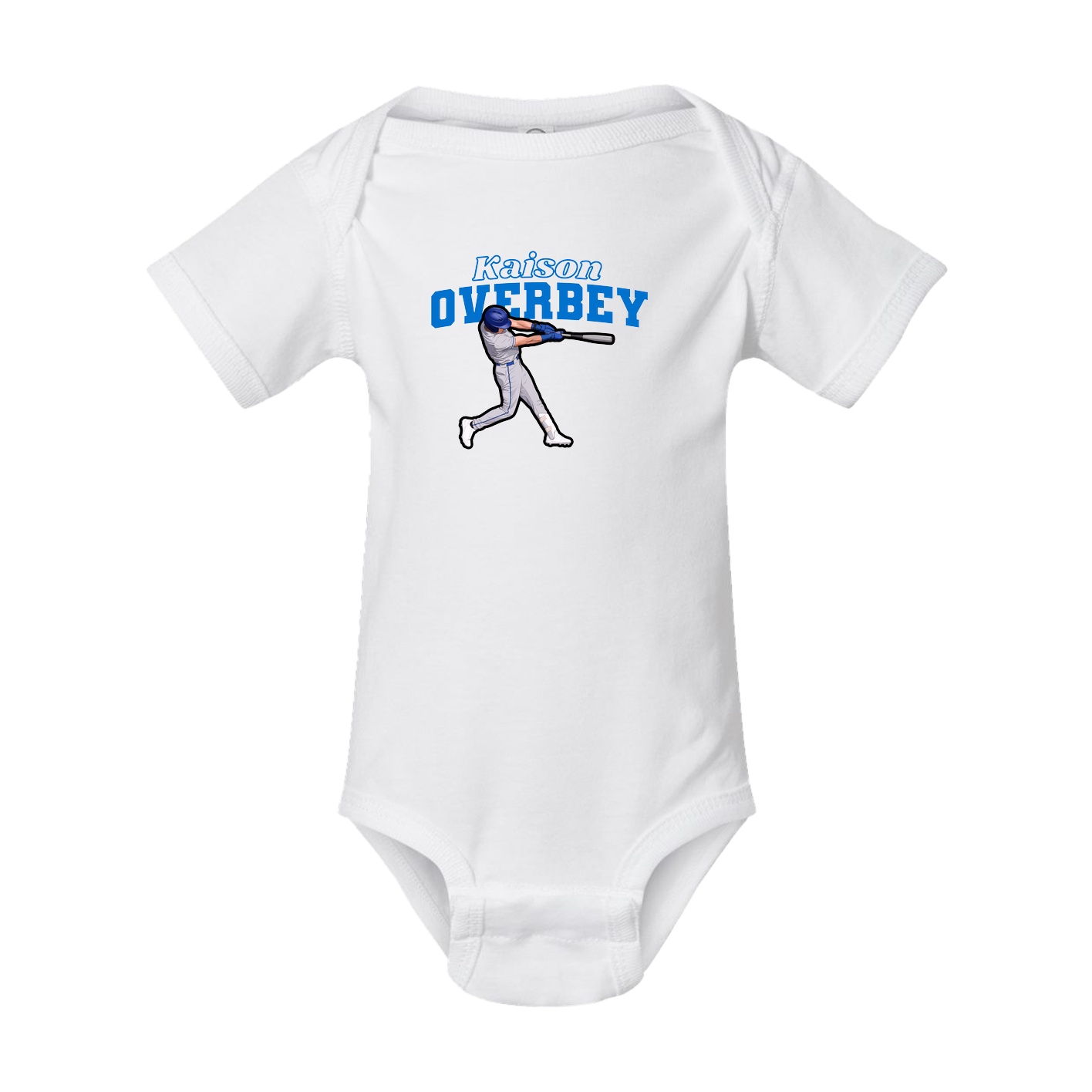 Baby Onesie — Name Arch in White