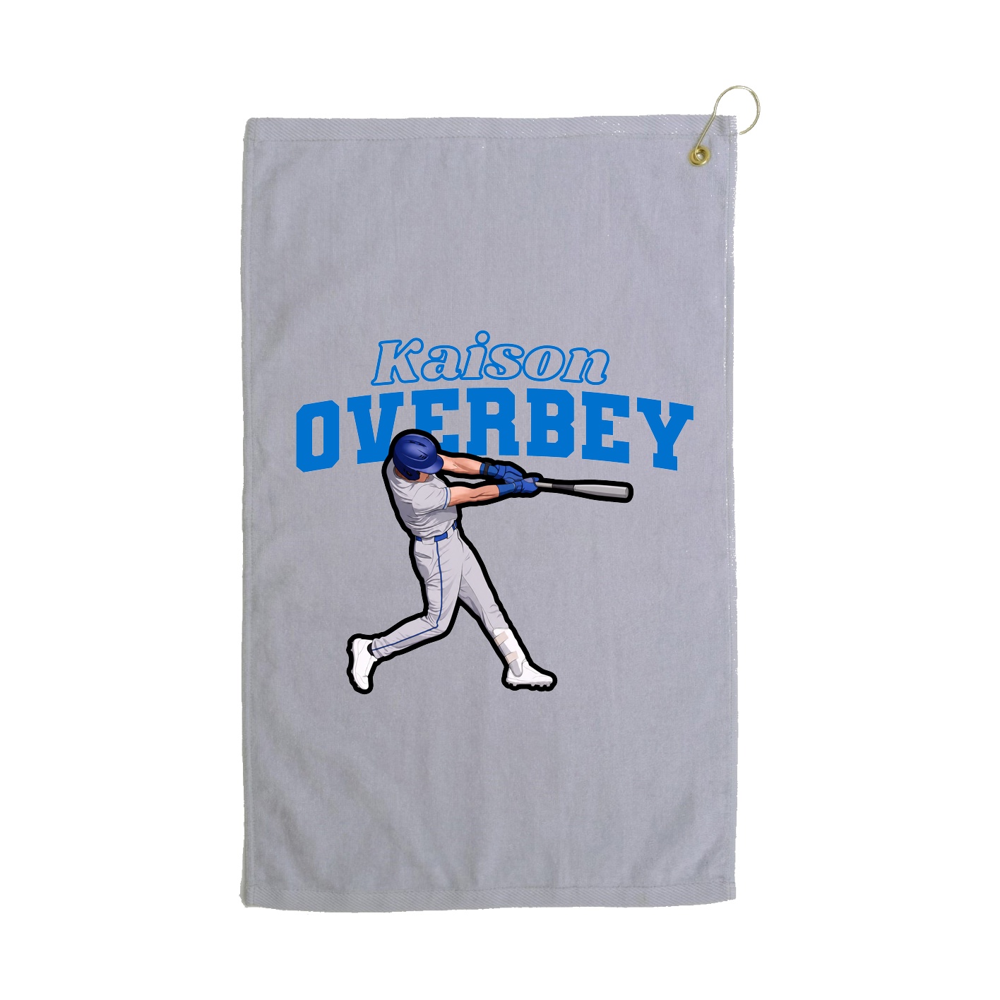 Golf Towel — Name Arch in Grey