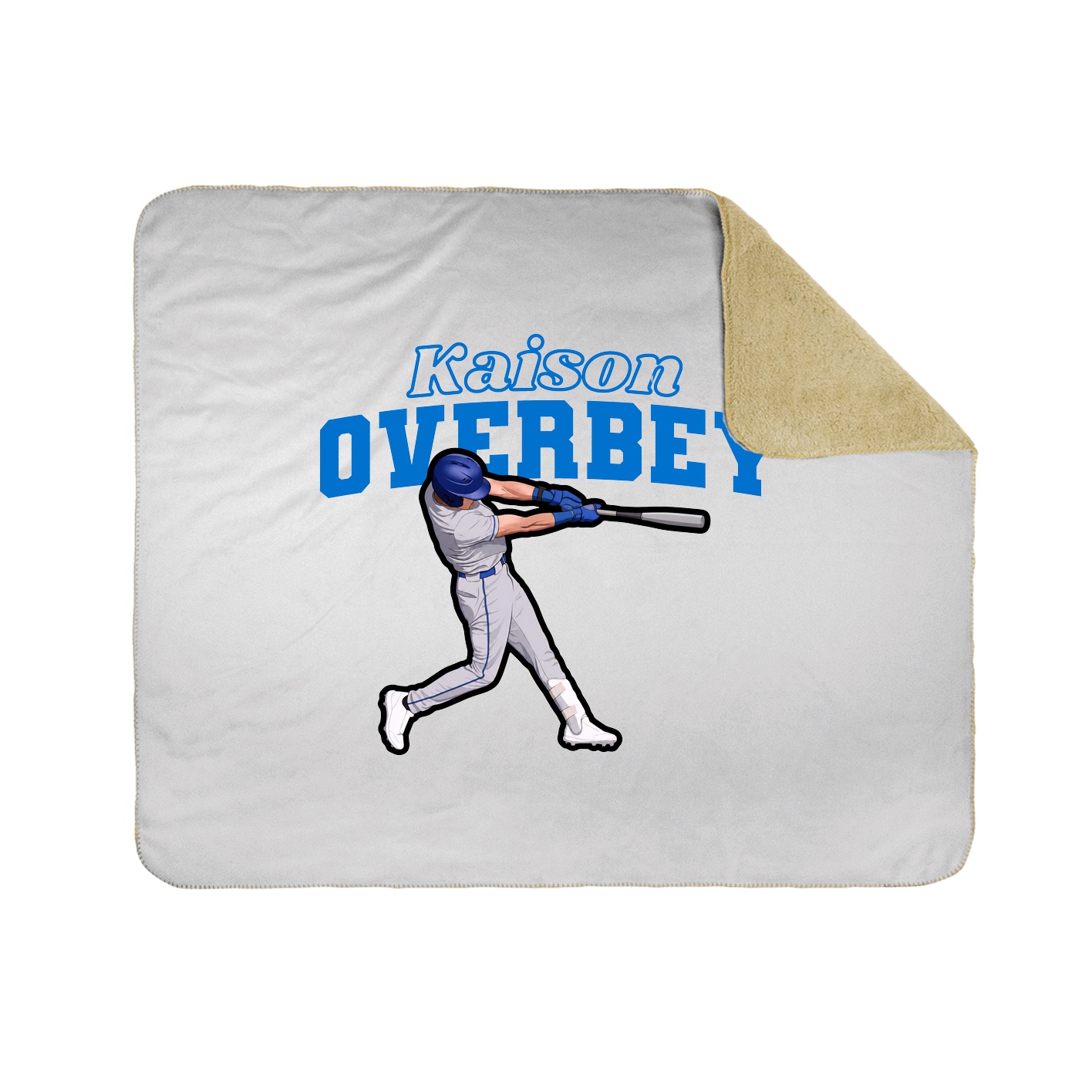 Throw Blanket — Name Arch in White