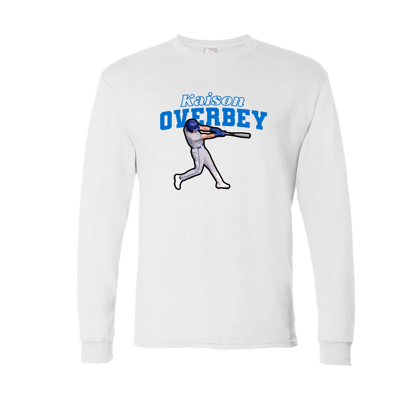 Long Sleeve Tee — Name Arch in White