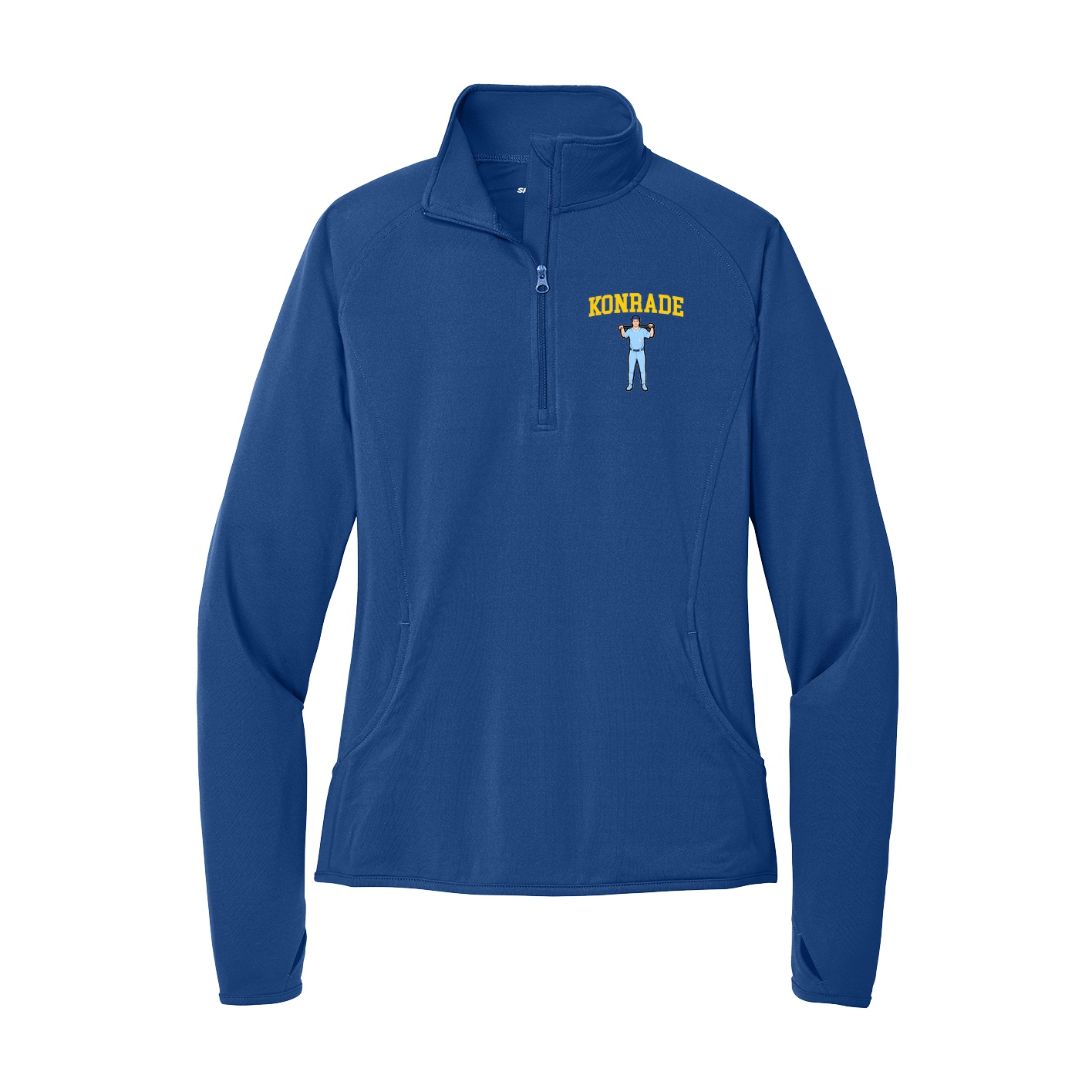 Women's Q-Zip Pullover — Shirsey in Royal