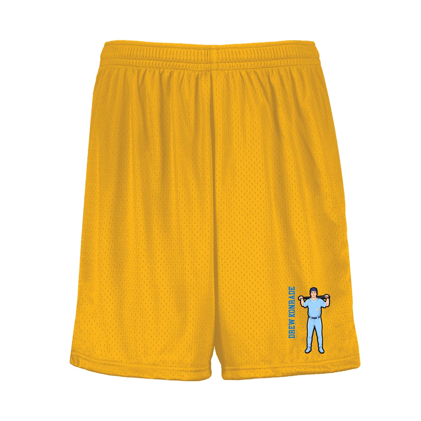 Shorts — Name Vertical in Gold
