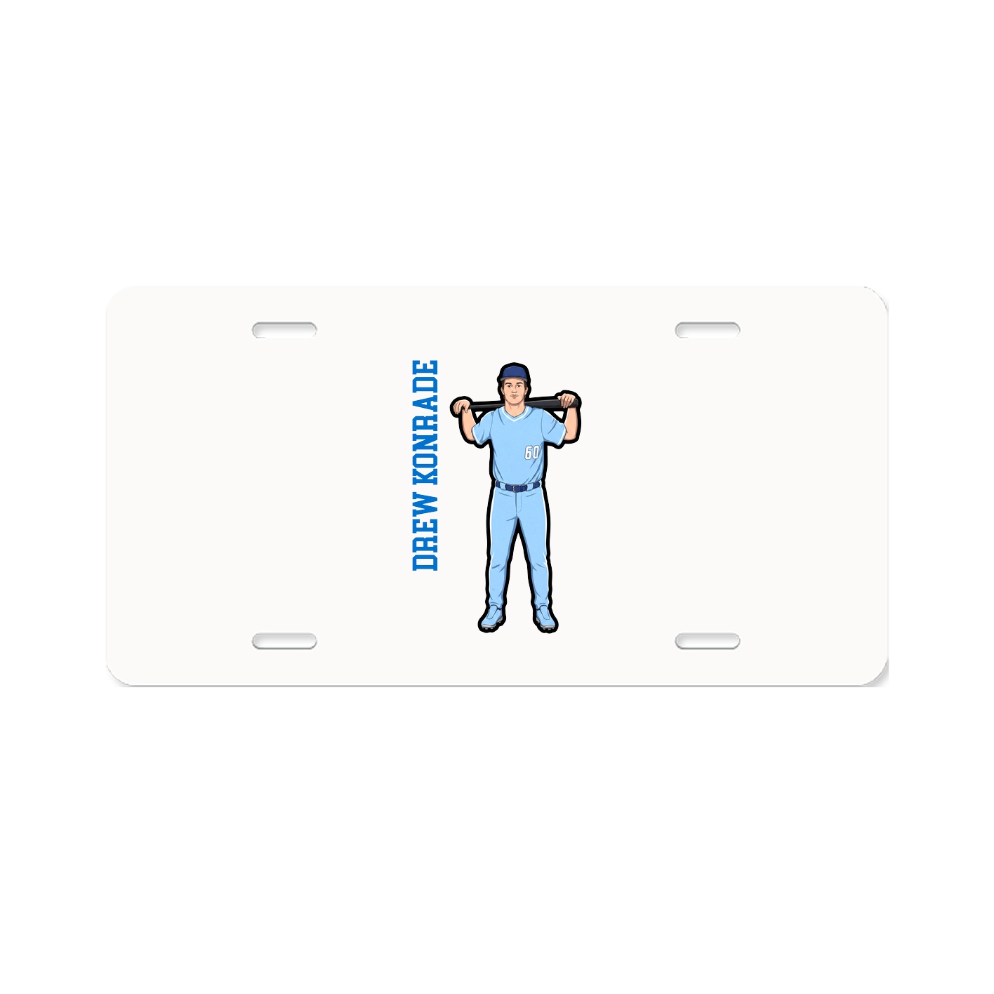 License Plate — Name Vertical in Classic