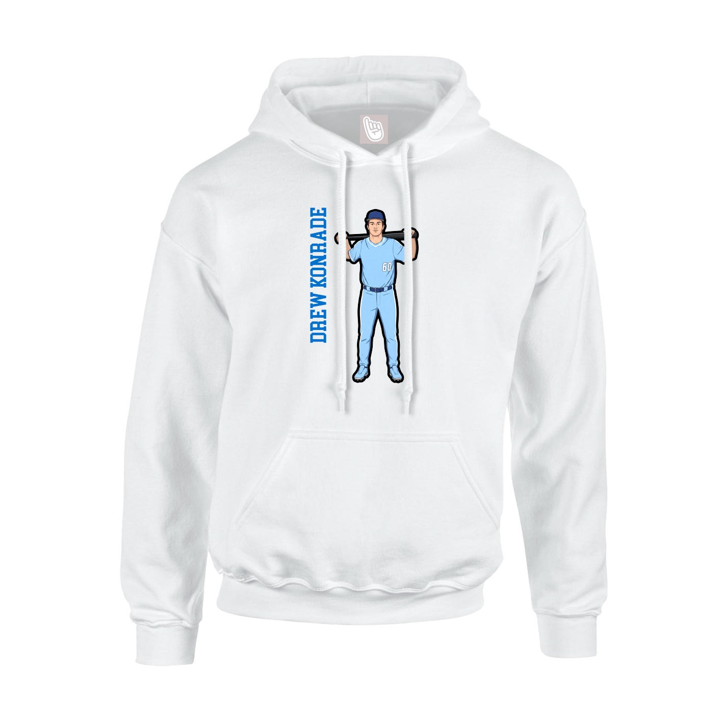 Hoodie — Name Vertical in White