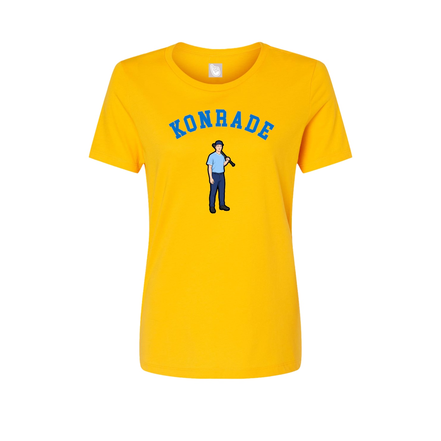 Fitted Women's Tee — Shirsey Arch in Gold