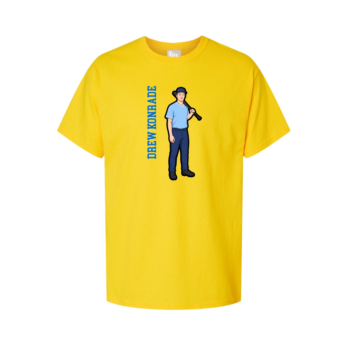 Youth Tee — Name Vertical in Gold