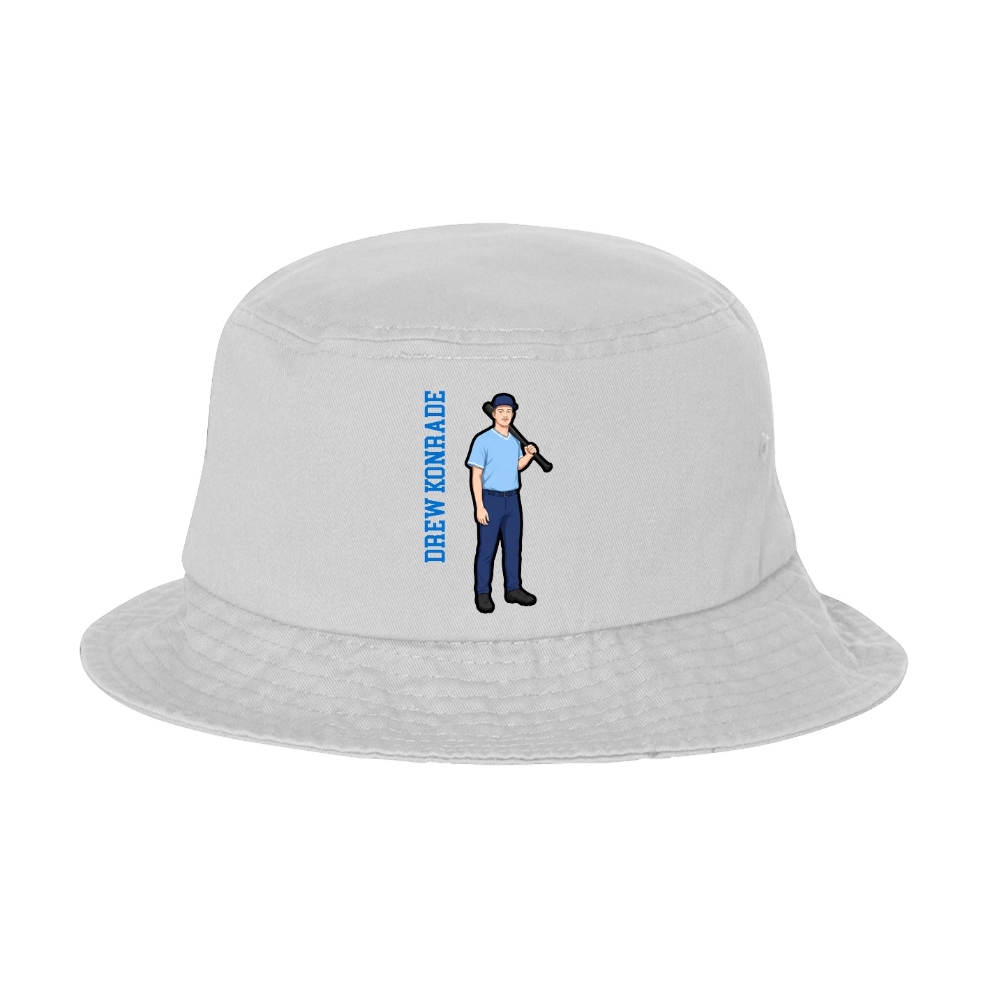 Bucket Cap — Name Vertical in White