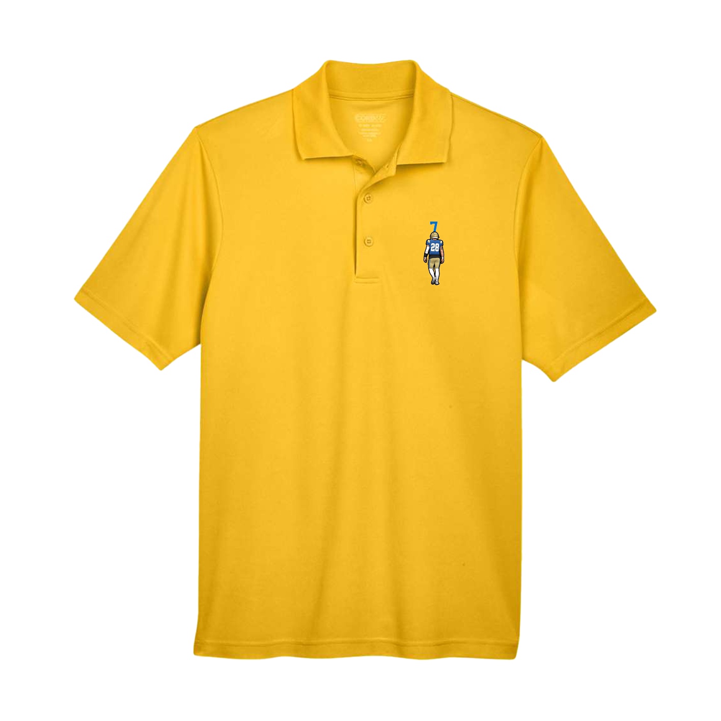 Performance Polo — Number Top in Gold