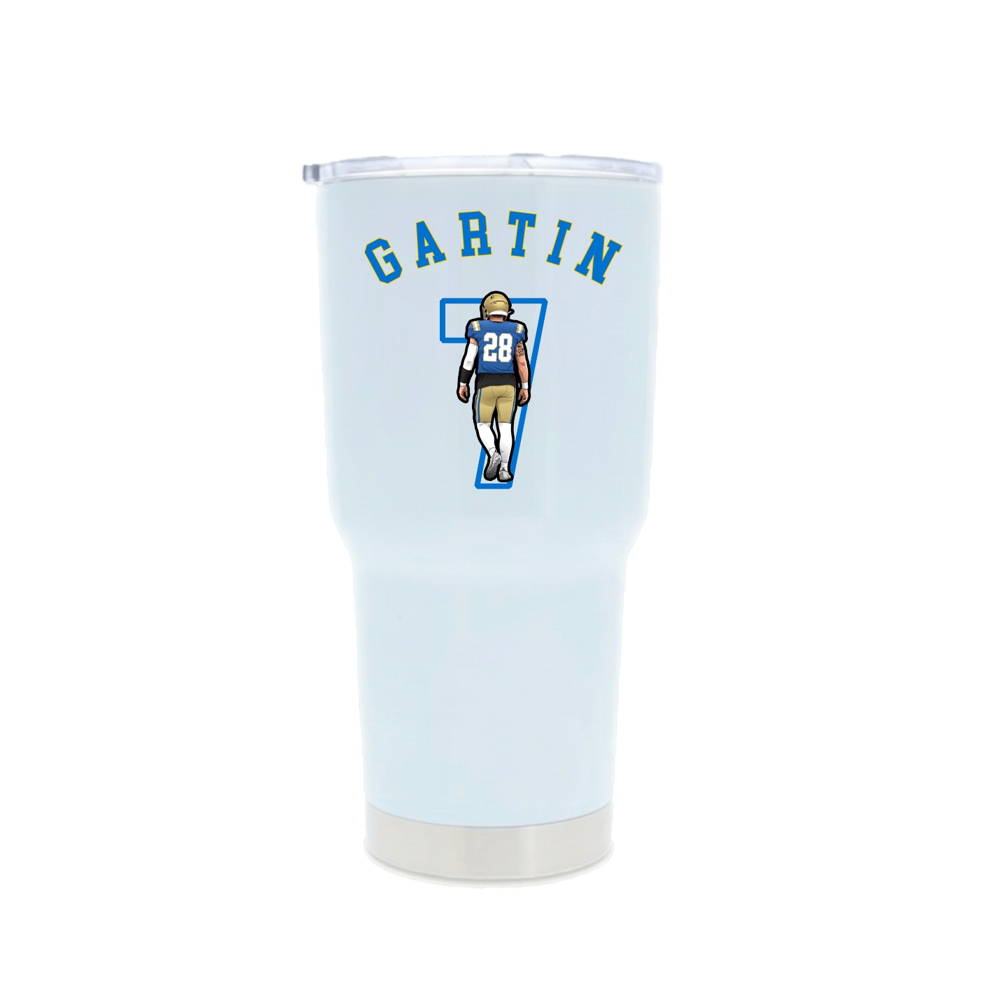 30oz Stainless Steel Tumbler — Shirsey Arch in White