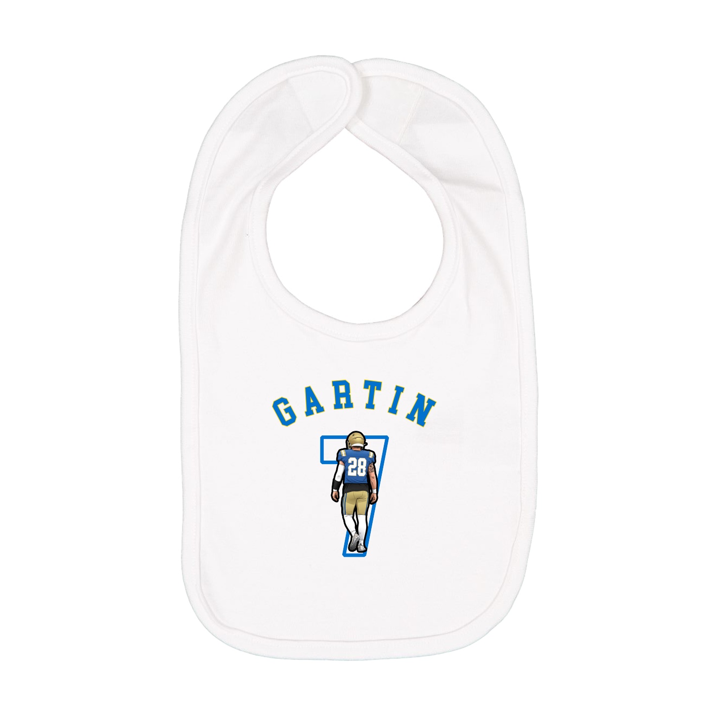 Infant Bib — Shirsey Arch in White