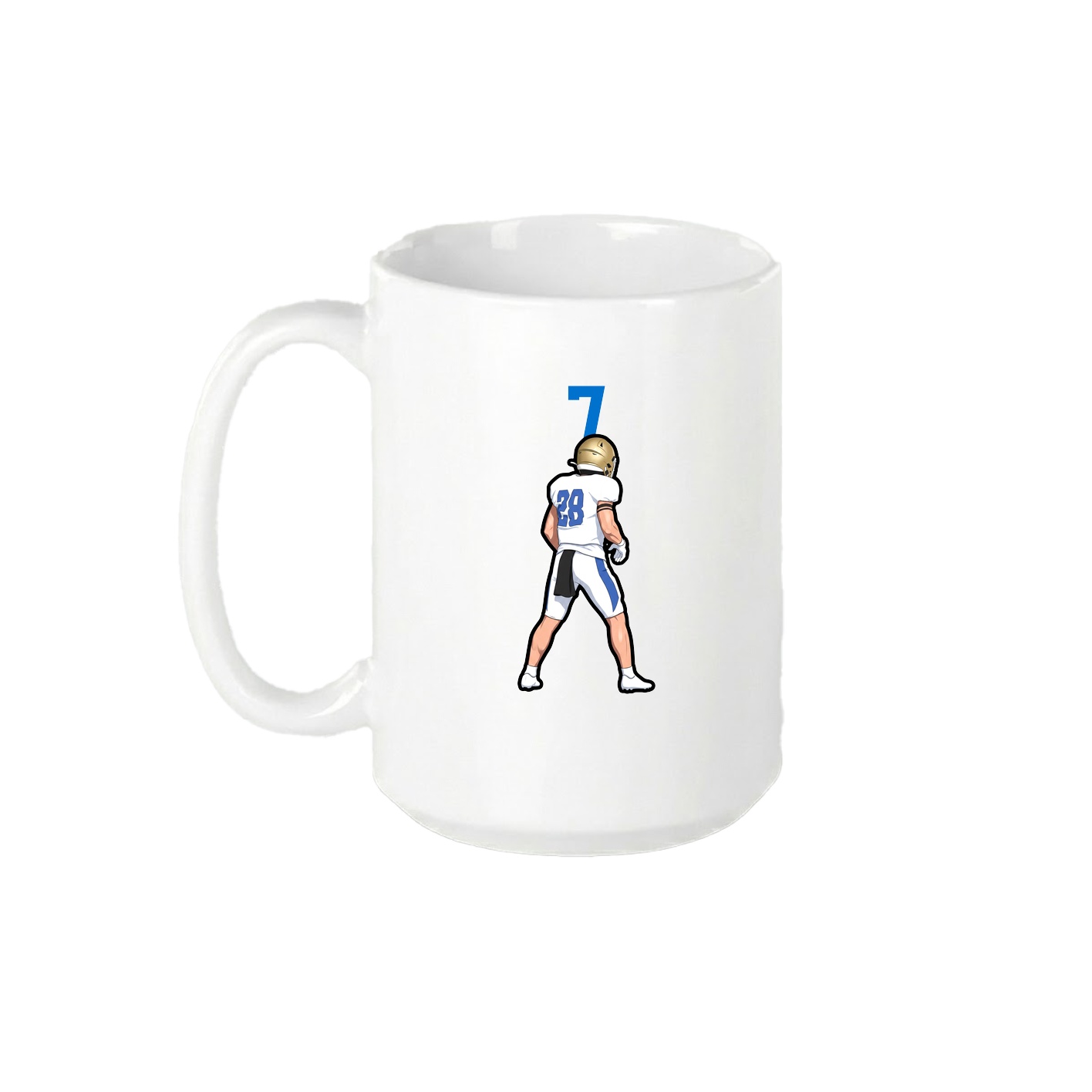 15oz Coffee Mug — Number Top in White