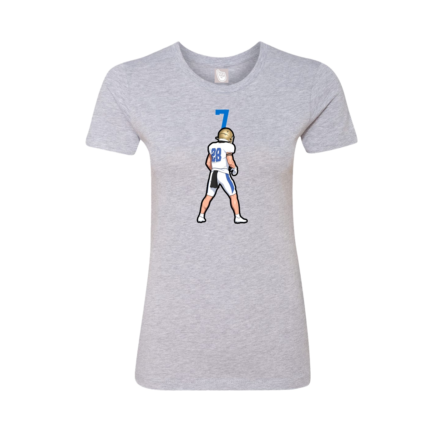 Womens Tee — Number Top in Grey