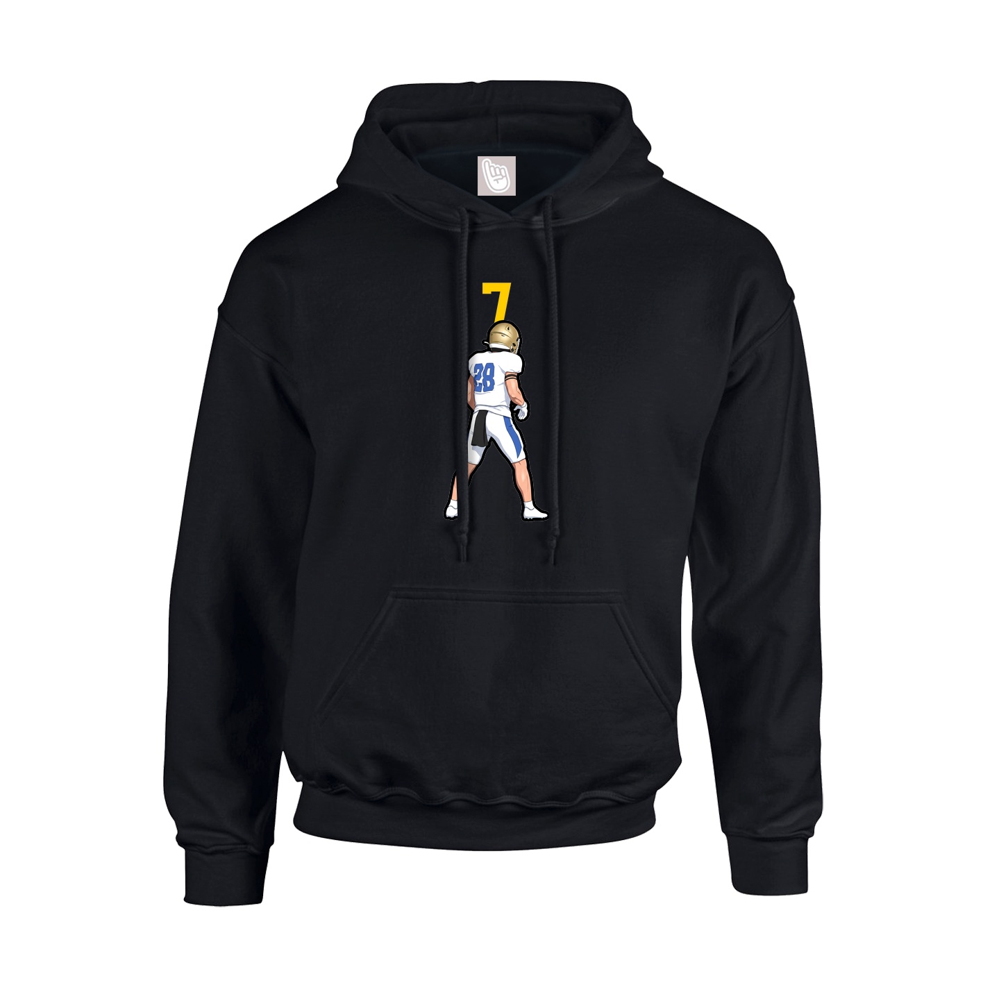 Hoodie — Number Top in Black