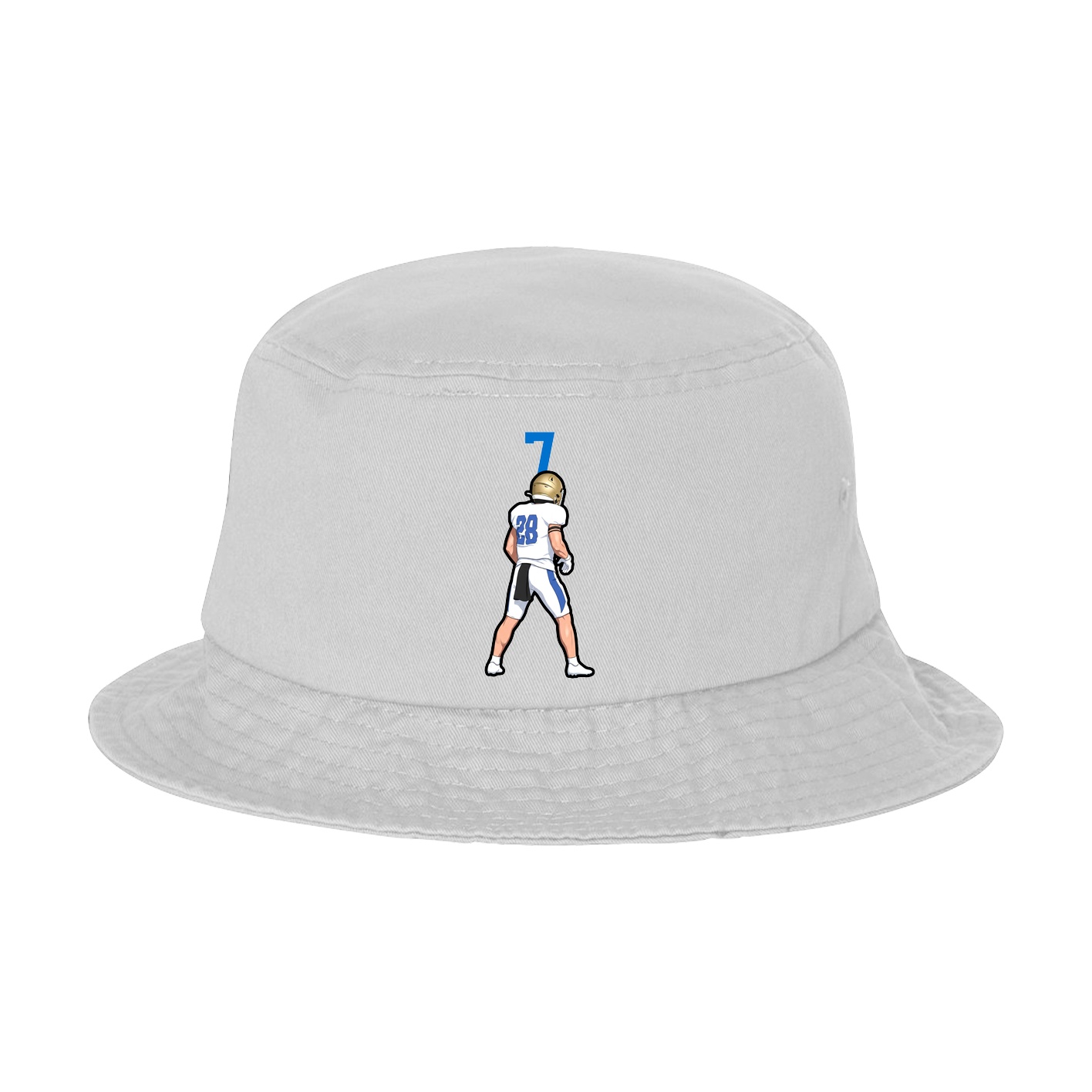 Bucket Cap — Number Top in White
