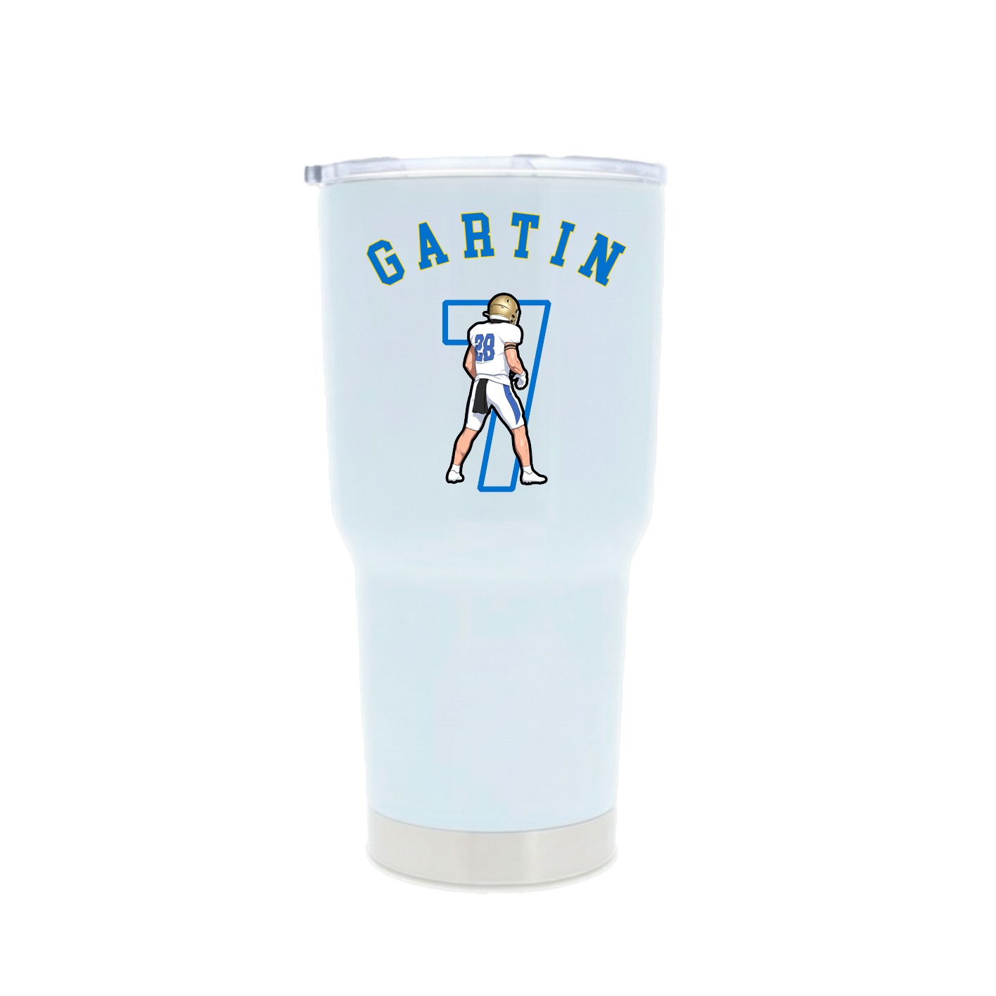 30oz Stainless Steel Tumbler — Shirsey Arch in White