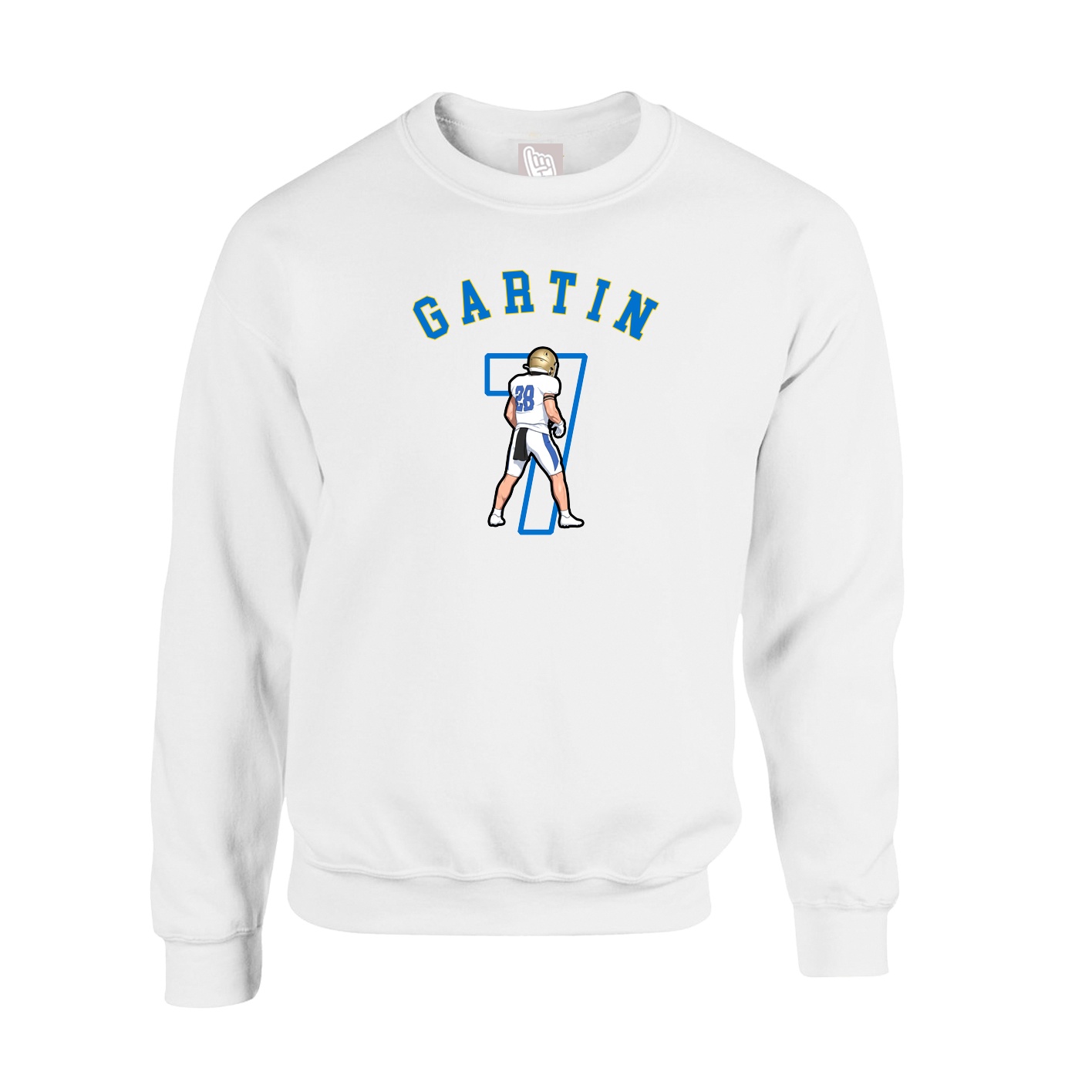 Fleece Crew — Shirsey Arch in White