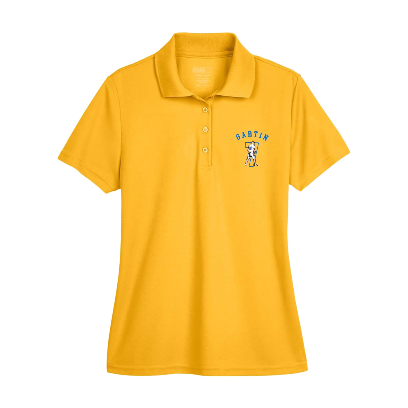 Womens Performance Polo — Shirsey Arch in Gold
