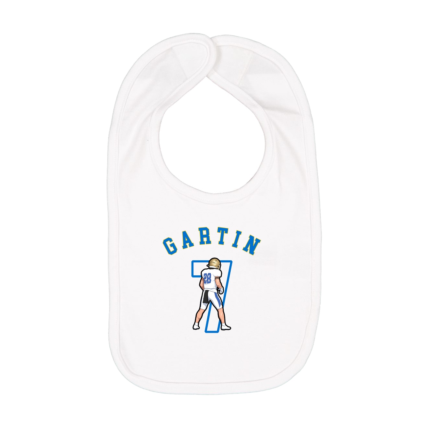 Infant Bib — Shirsey Arch in White