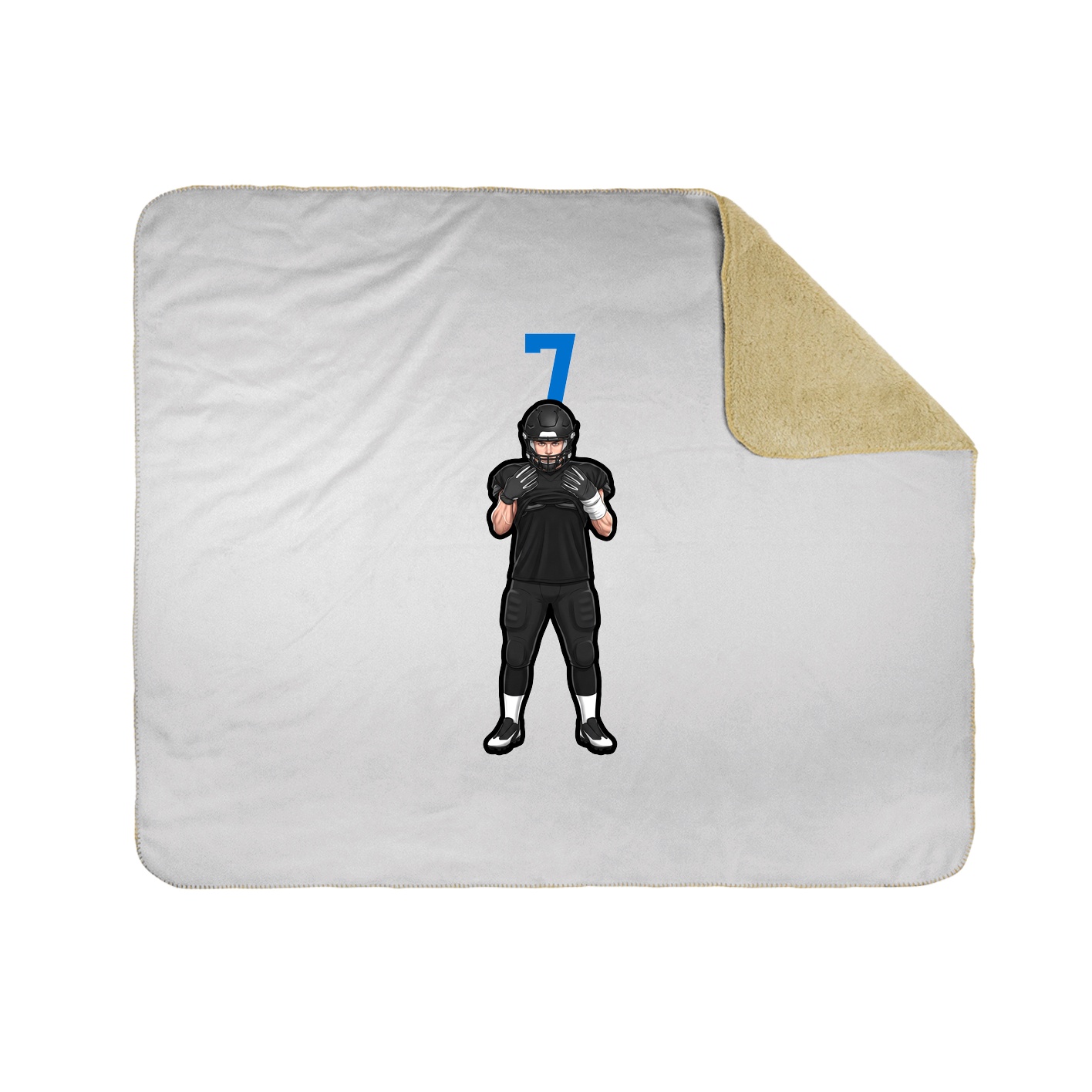 Throw Blanket — Number Top in White