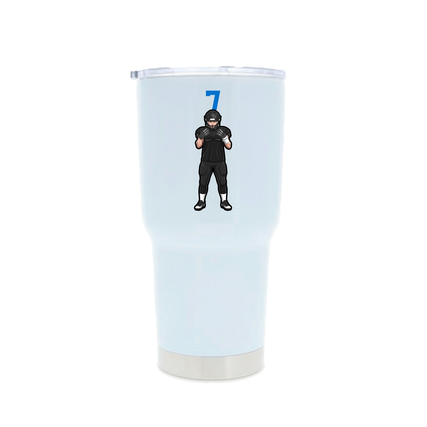 30oz Stainless Steel Tumbler — Number Top in White