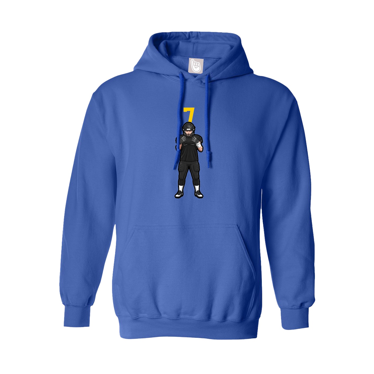 Youth Hoodie — Number Top in Royal