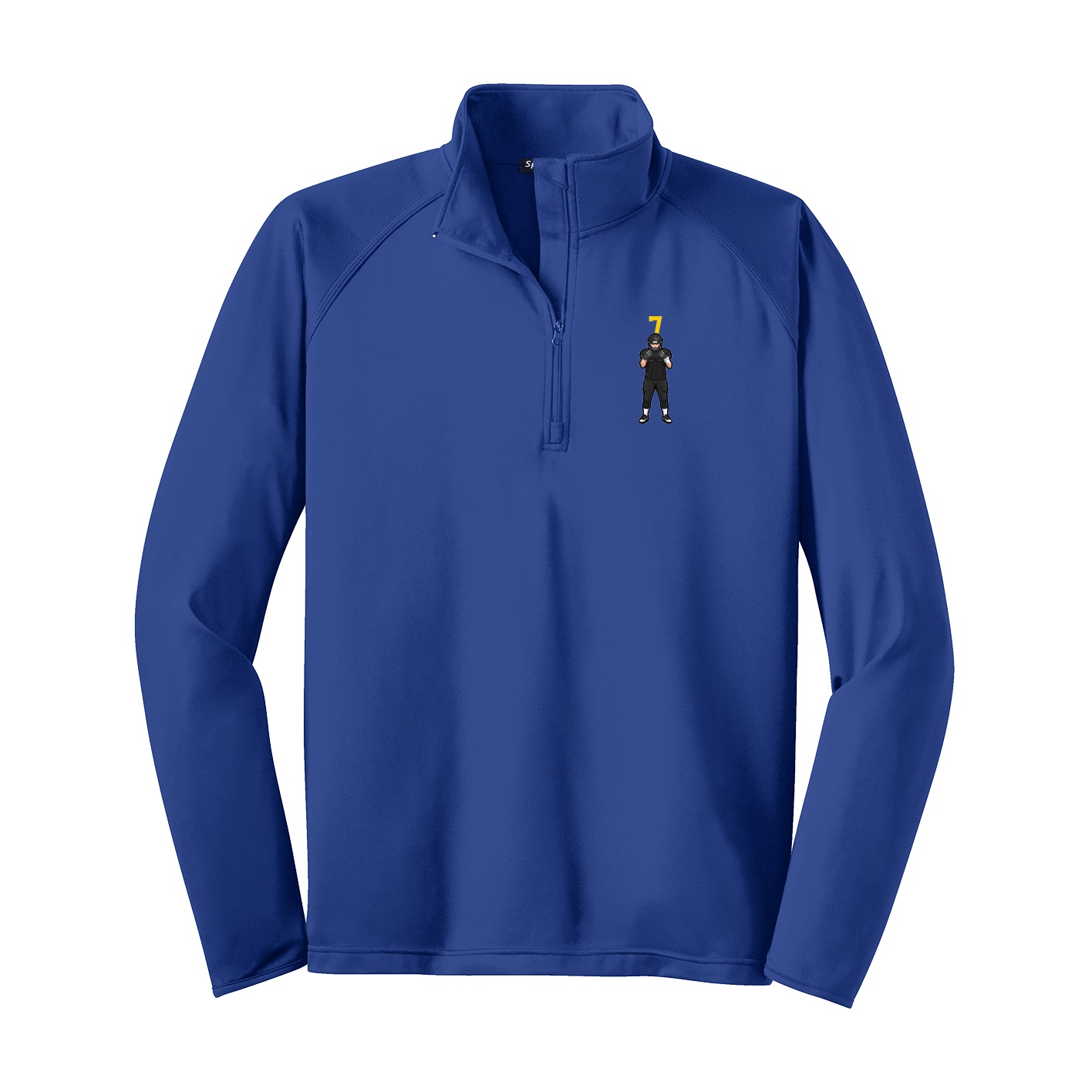 Q-Zip Pullover — Number Top in Royal