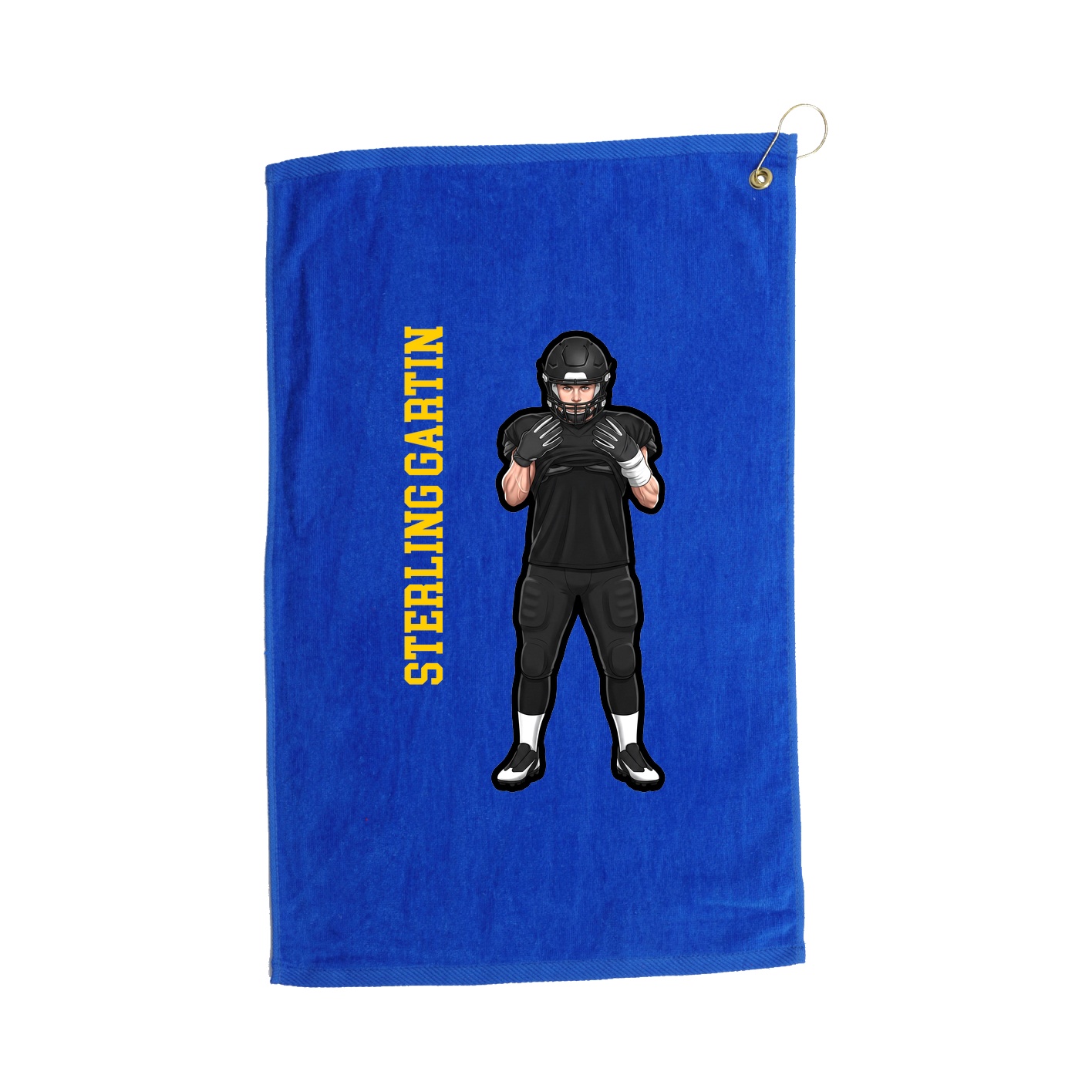 Golf Towel — Name Vertical in Royal